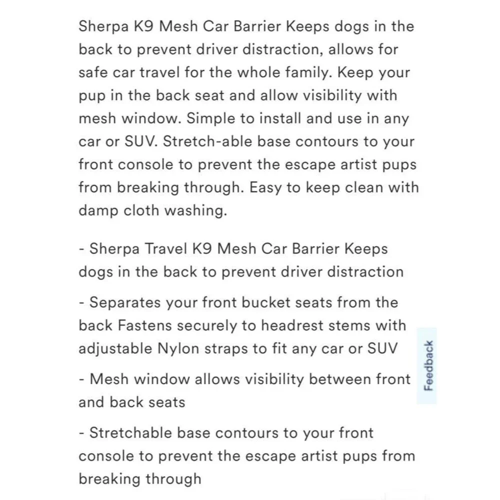 Sherpa K9 Soft Barrier Stretchable Netting 24